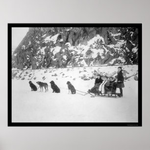 Traveling by Dog Sled Canada 1912 Poster