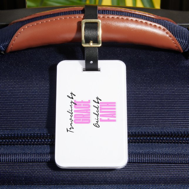 Traveling by grace... luggage tag (Front Insitu 2)