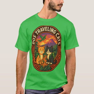 "Traveling Cats Adventure T-Shirt | Cute Backpacki
