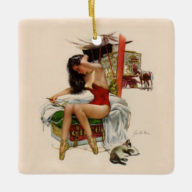 Traveling Circus Ceramic Ornament (Front)