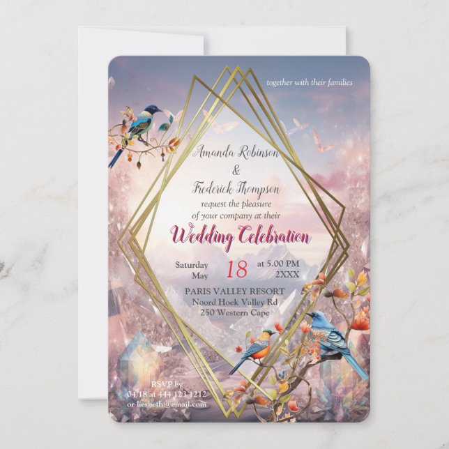 Traveling Crystal Landscapes of Our World Invitation (Front)