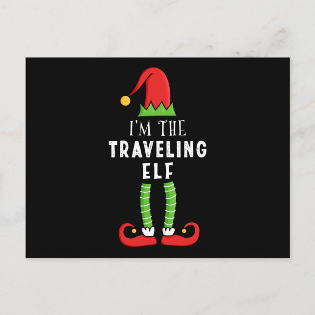 Traveling Elf Christmas Matching Family Gift Postcard (Front)