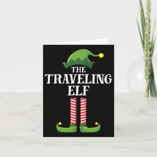 Traveling Elf Matching Family Group Christmas Part Card