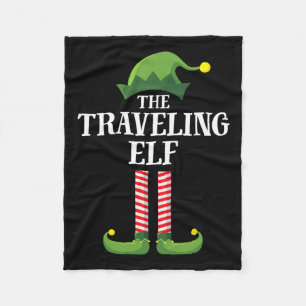 Traveling Elf Matching Family Group Christmas Part Fleece Blanket
