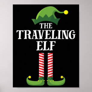 Traveling Elf Matching Family Group Christmas Part Poster