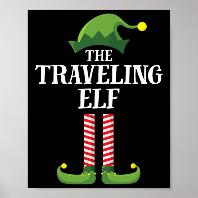 Traveling Elf Matching Family Group Christmas Part Poster (Front)