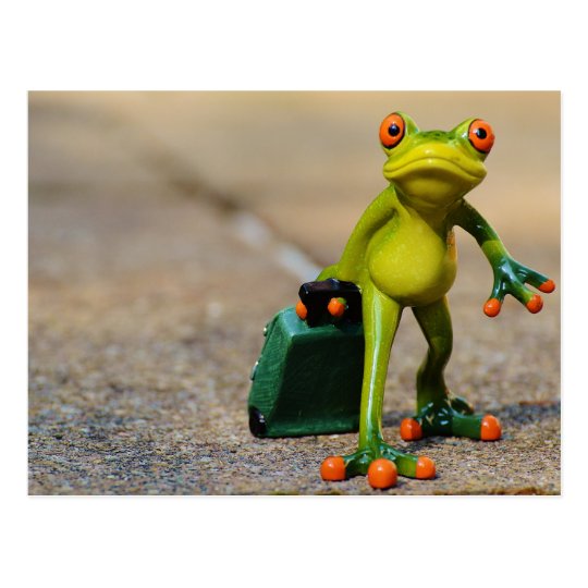 Traveling Frog Postcard | Zazzle.com