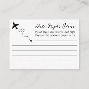 Traveling From Miss Mrs Date Night Bridal Shower Enclosure Card