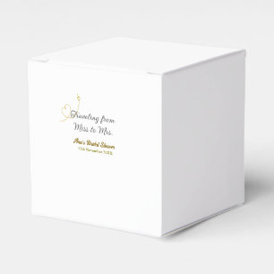 Traveling from Miss to Mrs bridal shower add name Favor Boxes