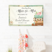 Traveling from Miss to Mrs Bridal shower banner (Insitu)