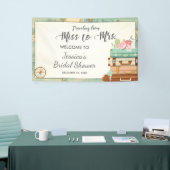 Traveling from Miss to Mrs Bridal shower banner (Tradeshow)