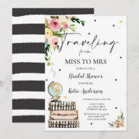 Traveling From Miss to Mrs Bridal Shower Map Bride