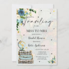 Traveling From Miss to Mrs Bridal Shower Map Bride