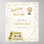 Traveling From Miss To Mrs Bridal Shower Sign at Zazzle