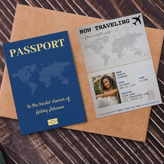Traveling From Miss to Mrs Passport Bridal Shower Invitation (Traveling From Miss to Mrs Passport Bridal Shower Invitation
)