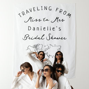 Traveling from Miss to Mrs Personalized Backdrop
