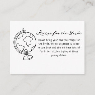 Traveling from Miss to Mrs Recipe Request Enclosure Card