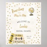 Traveling From Miss To Mrs Welcome Sign at Zazzle
