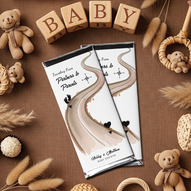 Traveling from Partners to Parents Baby Shower Hershey Bar Favors (Traveling from Partners to Parents Baby Shower Hershey Bar Favors
)