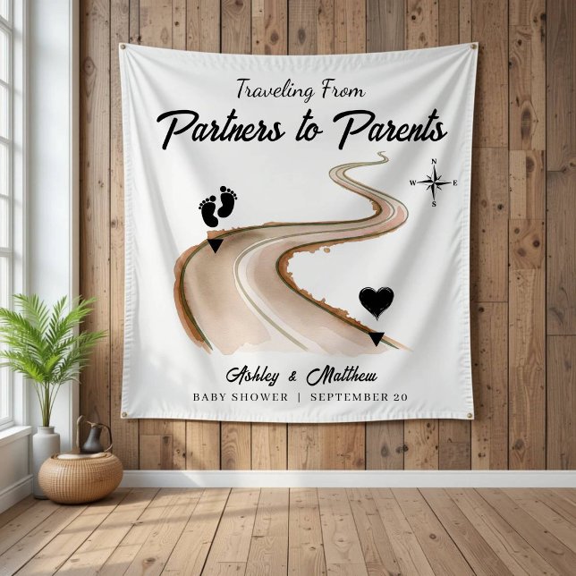 Traveling from Partners to Parents Baby Shower Tapestry (Traveling from Partners to Parents Baby Shower Tapestry
)