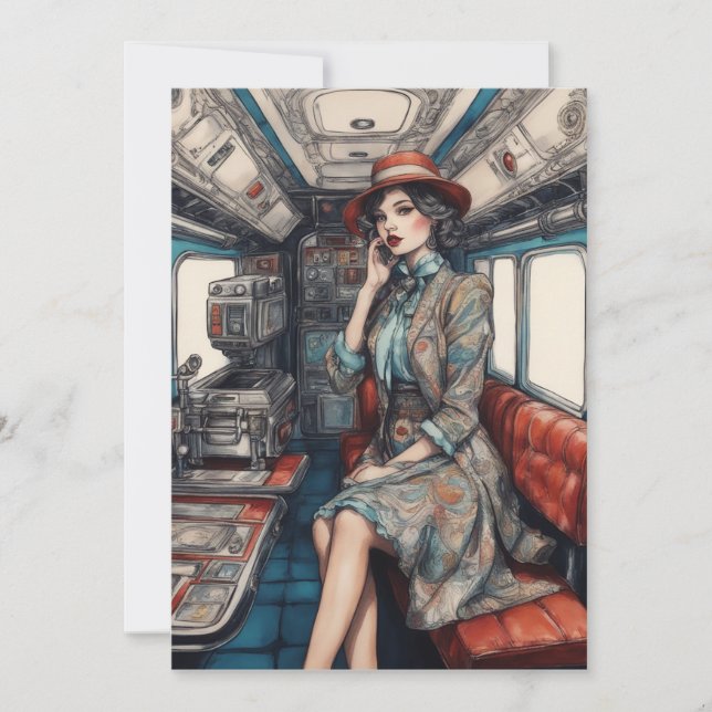 Traveling in style, sarcastic view thank you card (Front)