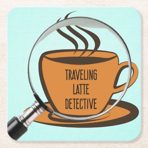 Traveling Latte Detective coasters