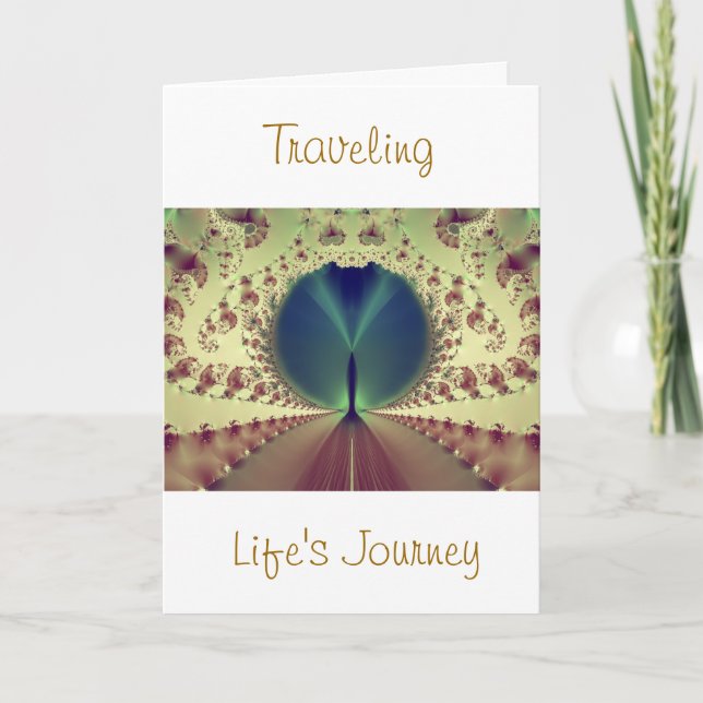 Traveling Life's Journey Greeting Card (Front)