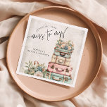 Traveling Miss to Mrs Vintage Floral Bridal Shower Napkins<br><div class="desc">Traveling Miss to Mrs Vintage Floral Bridal Shower Napkins</div>