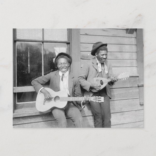 Traveling Musicians, 1902 Postcard (Front)