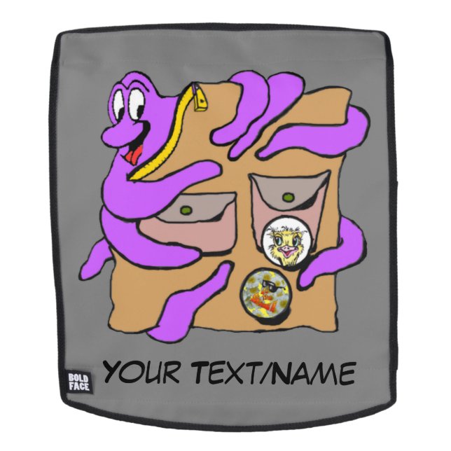 Traveling Octopus Embracing Backpack, Face Only. Backpack (Removable Face)