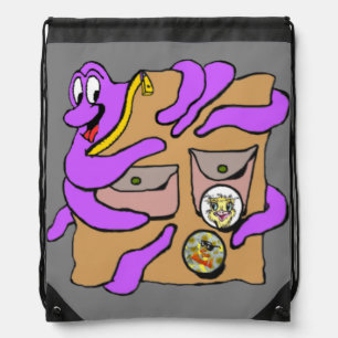 Traveling Octopus Embracing Drawstring Backpack