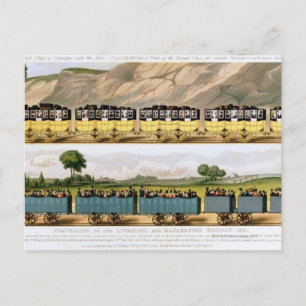 Traveling on the Liverpool and Manchester 2 Postcard