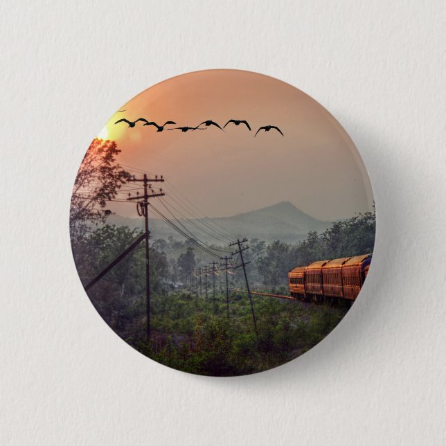 Traveling Pinback Button (Front)