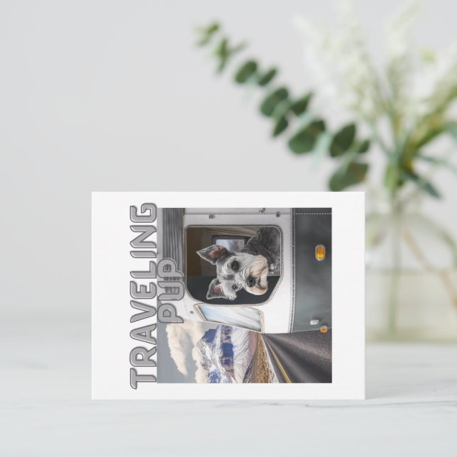 Traveling Pup Postcard (Standing Front)