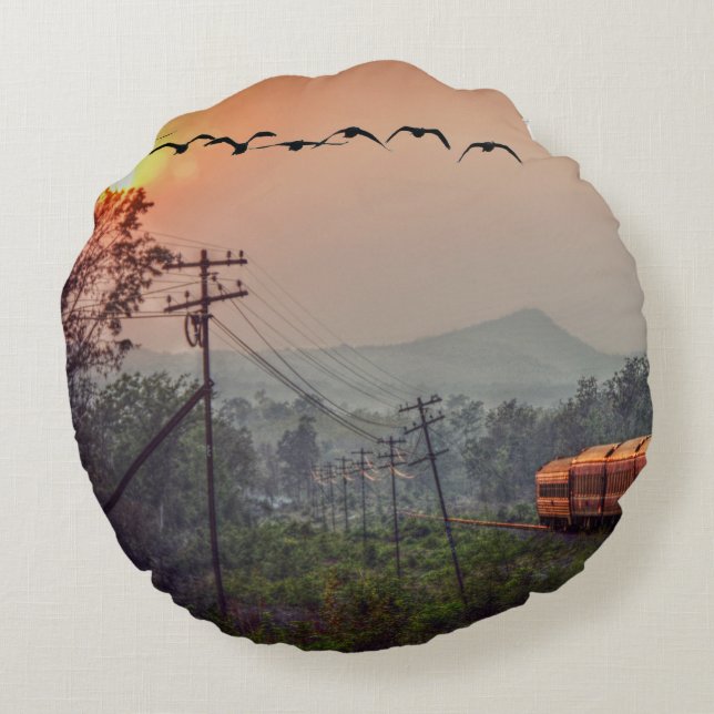 Traveling Round Pillow (Back)