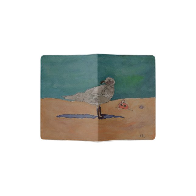 Traveling Seagull Passport Holder (Opened)