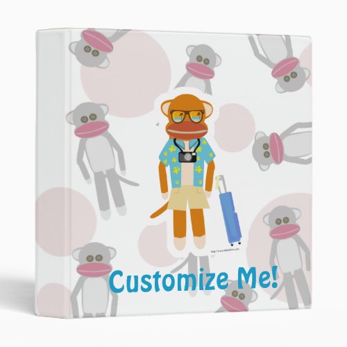 Traveling Sock Monkey Binder