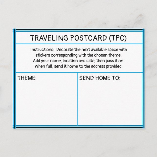 Traveling Sticker Postcard (Front)