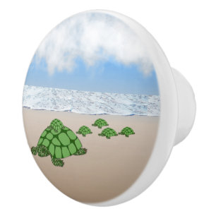 Traveling Terrapin Family Ceramic Knob
