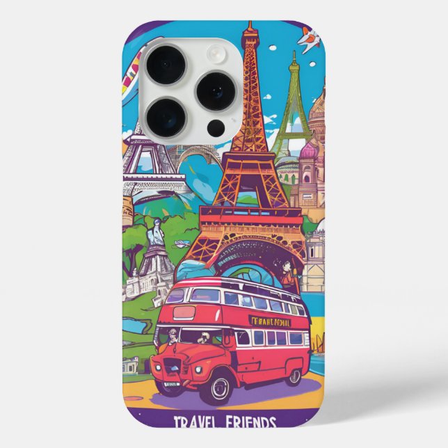 Traveling the World iPhone 15 - Stylish  Case-Mate iPhone Case (Back)