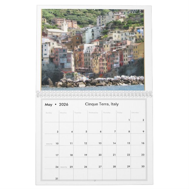 Traveling Through Italy 20XX Calendar (May 2026)