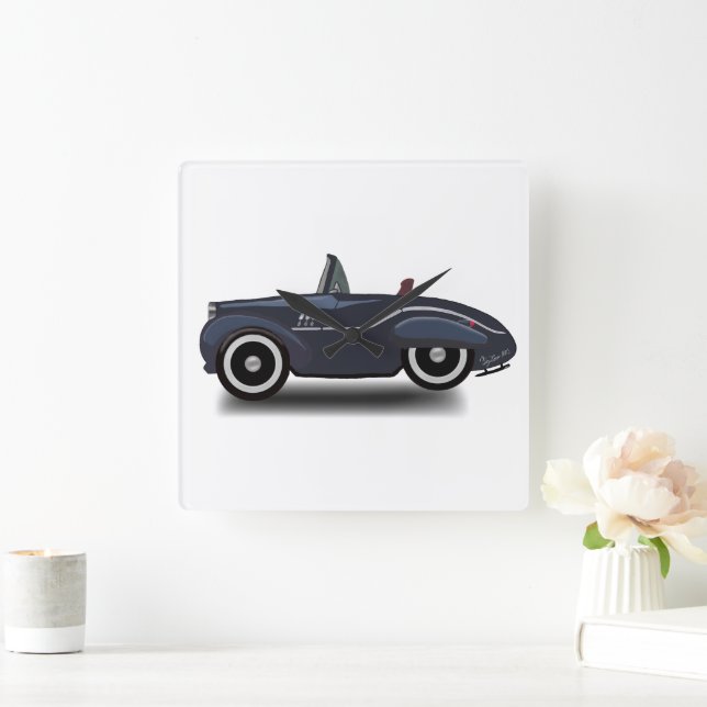 Traveling through time square wall clock (Home)