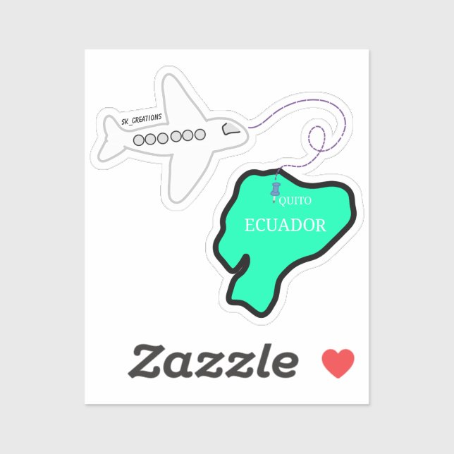 Traveling To Ecuador  Sticker (Sheet)