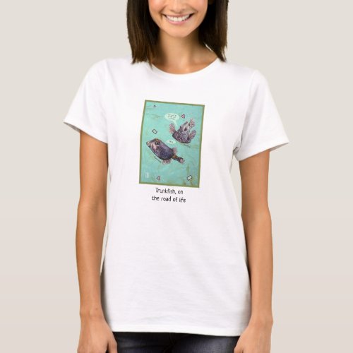 Traveling Trunkfish Womens  T_Shirt