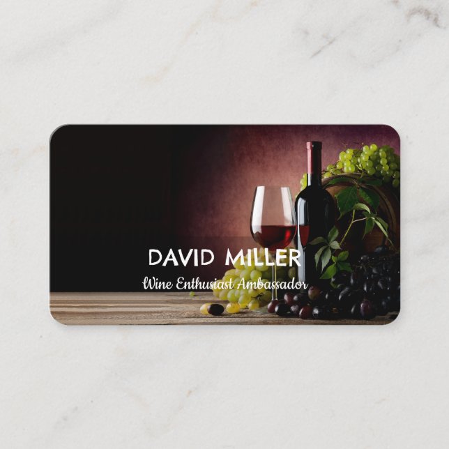 Traveling Vineyard Sommelier Business Card (Front)