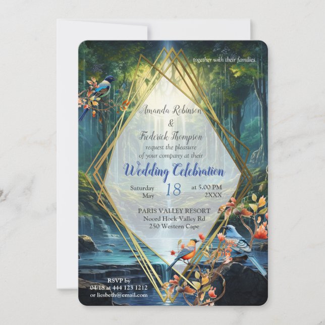 Traveling Waterfull Landscapes of Our World Invitation (Front)