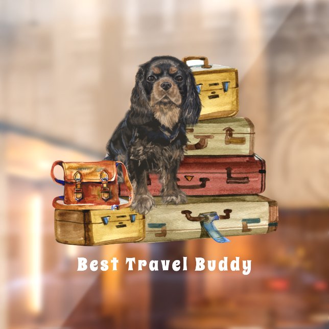 Traveling with my Black and Tan Cavalier Window Cling (Sheet 2)