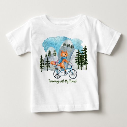 Traveling With My Friend Baby Fine Jersey T_Shirt