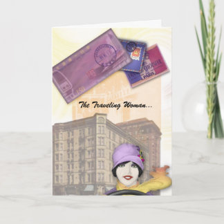 Traveling Woman Series - Flapper Card