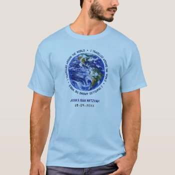 Travelled Around The World Bar Bat Mitzvah T-shirt by mishpocha at Zazzle